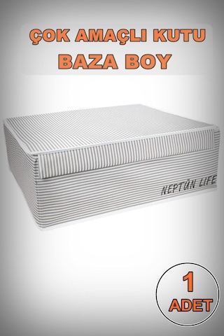 Hurç Kapaklı Çok Amaçlı Saklama Kutusu Organizer Baza 50 X 40 X 19 Cm Gri Renkli