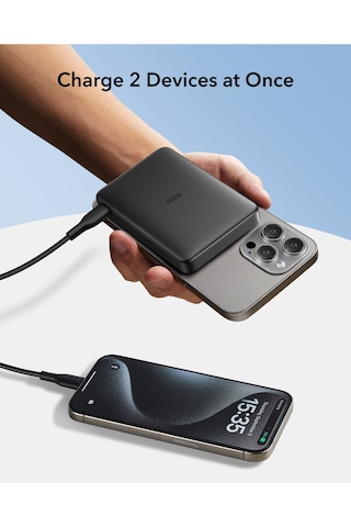 Halolock Qi2 10.000 Mah Magsafe Digital Powerbank Siyah BEYAZ