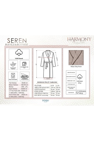 Doqu Home Harmony Seren Bornoz L/xl - 120 Cm - Pudra Pembe