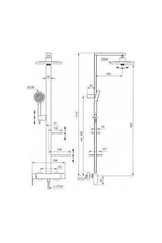 Ideal Ceraflow Alu+ Duş Sistemi-silver-aplike Duş Gümüş