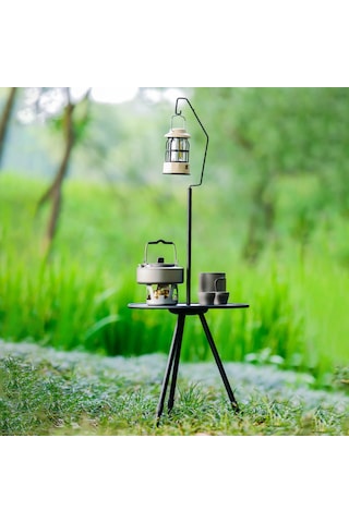 Homyl Kamp Masası Dayanıklı Taşınabilir Standlı-siyah Standlı Siyah