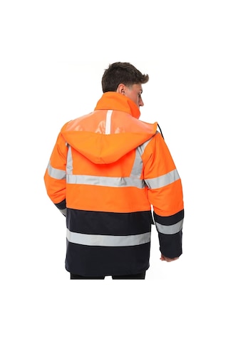 Uniprom İş Kabanı Parka Su Ve Rüzgar Geçirmez Rain Safety Model Membranlı Neon Turuncu Erkek Neon Turuncu
