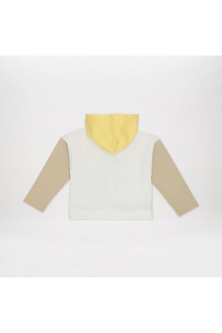 Panço Kız Çocukkapüşonlu Sweatshirt Beyaz 2411gk08004-4081 001