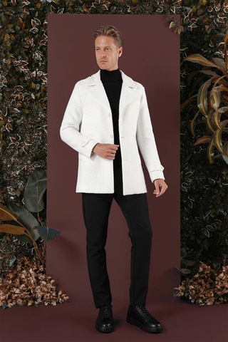 Efor Ka 078 Slim Fit Ekru Spor Kaban Ekru