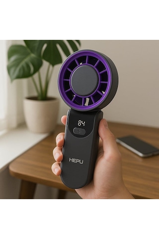 Hepu Hp-f18 Sessiz Çalışan Usb Şarjlı El Tipi Üfleme + Mini Fan