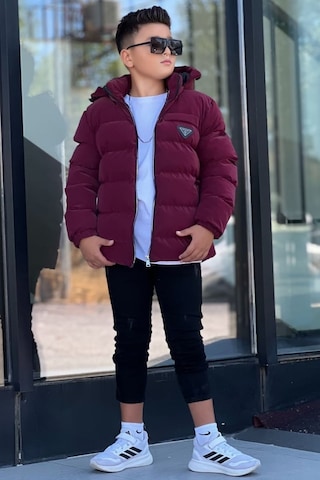 Pina Kids Erkek Çocuk Çıkarılabilir Kapüşonlu Su Geçirmez Nova Kışlık Mont Km4012 Bordo