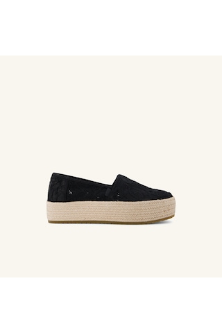 10023046 Black Espadril Kadın 10023045 1002304 Toms Valencıa Floral Crochet