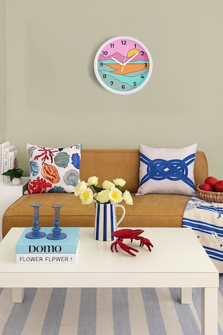 Modern Duvar Saati - 30cm - Önü Camlı Beyaz Kasa - Sessiz Mekanizma-jh0839 Beyaz
