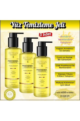 Elysian Essence Nemlendirici Yatıştırıcı Yüz Temizleme Jeli 3'lü