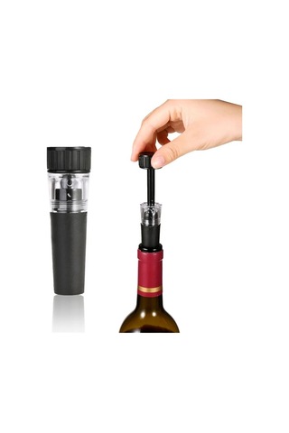 Liangmei Hava Pompası Şarap Şişe Açacağı Hava Basıncı Vakum Ahşap