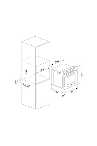 Tecna 8126 6 Fonksiyon Siyah Ankastre Fırın