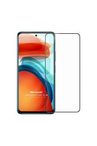 Xiaomi Poco X3 Gt Tam Kaplayan Temperli Cam Ekran Koruyucu Siyah