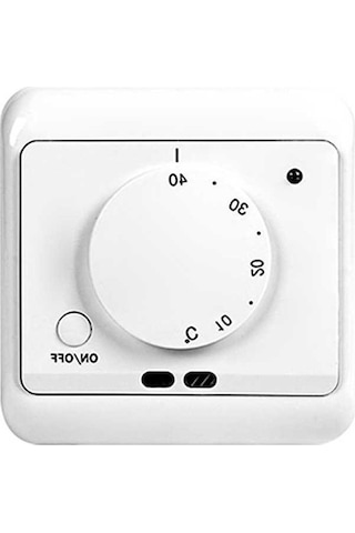 Fastbuy Mekanik El Termostati, Beyaz, 5-40 C, 16a, Elektrikli Yer Isıtıcı Kontrol Cihazı