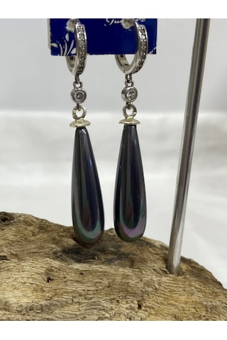 Gümüş İncili Kadın Küpe 14 MM-Gümüş