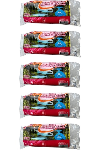 Yener 2 Kat Beyaz Mini Küçük Boy Çöp Torbası Poşeti 10 L 5 x 40'lı 40 x 50 CM
