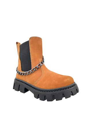 Chelsea Kız Çocuk Deri Kısa Çizme Tarçın Tarçın