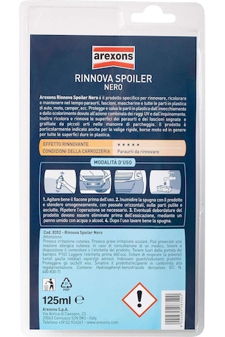 Arexons Tampon Ve Dış Plastik Aksam Yenileyici- Siyah 125 Ml