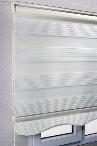 Etekli Krem Pileli Zebra Kaliteli Güneşlik Stor Perde