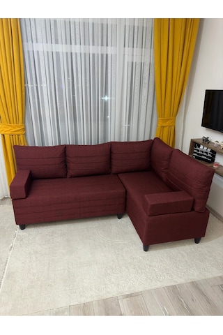 Modern Style Home Köşe Takımı Bordo Modernk024