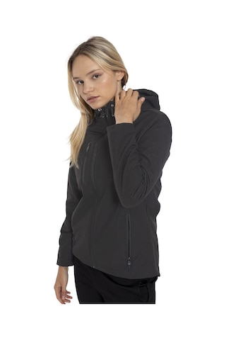 Crozwise Bayan Kapşonlu Softshell Mont Antrasit