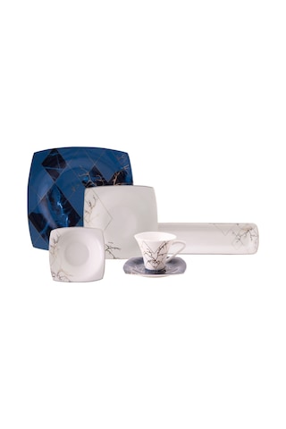 Karaca  Fine Pearl Midnight 26 Parça 6 Kişilik Kahvaltı Takımı