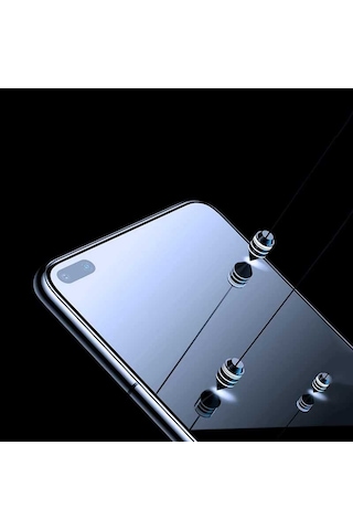 Noktaks - Oppo Reno 4 Lite Uyumlu - Ekran Koruyucu Davin 5d Cam Koruma - Şeffaf