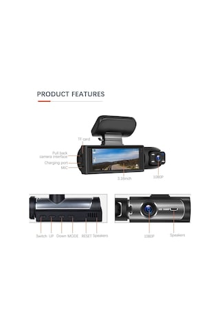 Çeşithane 2k Pro Kit Akıllı Araç Kayıt Cihazı - 2024 Tasarım Geri Görüş Sistemli Dash Cam, Gelişmiş