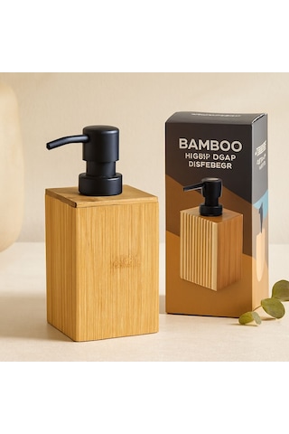 Bambu Sıvı Sabunluk Siyah Pompa 7 X 11.5 Cm