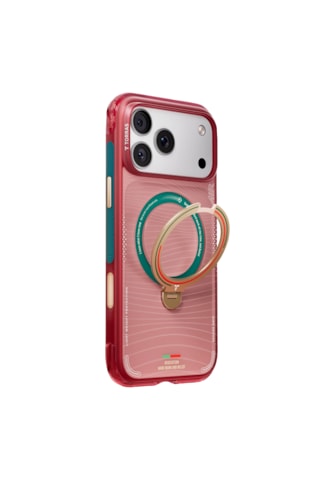 Torras Apple iPhone 17 Pro / 18 Pro Uyumlu Ostand Q3 Air World Cup Serisi Magsafe Kılıf Kırmızı