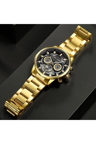 Megır 2220 Tüm Fonksiyonları Aktif Erkek Kol Saati Sarı