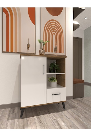 Lüx Raflı Düşer Kapak Mutfak Dolabı 74x75x35 Cm