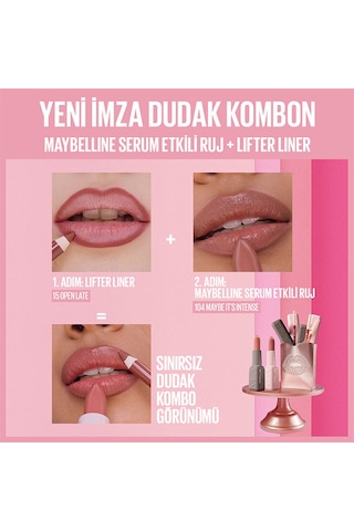 Maybelline New York Serum Etkili Hyalüronik Asit Ve Besleyici Yağ İçeren Satin Ruj 104 Maybe It's Intense