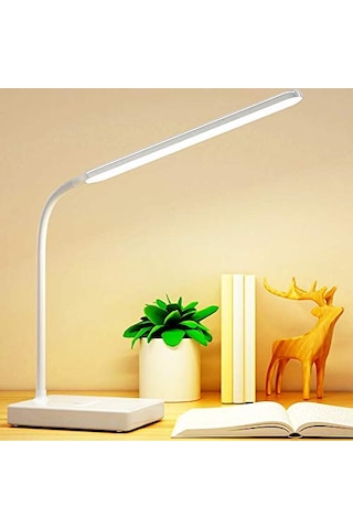 Coverzone Dekoratif Dokunmatik D1901 Şarjlı Kademeli 58cm Led Masa Lambası,çalışma Masası Lambası Işığı, Yatak Odası Başucu Lambası Işığı, Kitap Okuma Sku: Smg8690010148353 Açık Indigo