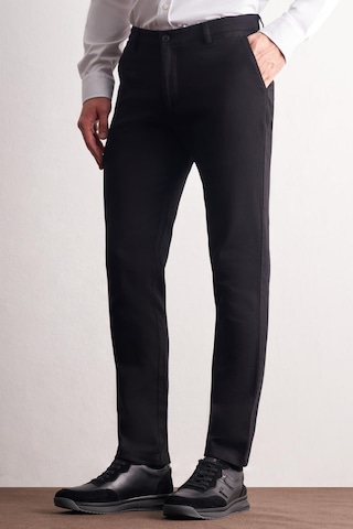 İmza Siyah Yan Cep Düz Paça Pamuklu Slim Fit Chino Casual Pantolon 1003255161 Siyah