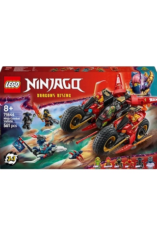 LEGO® NINJAGO® Ninja Savaş Aracı 71844 - 8 Yaş ve Üzeri Çocuklar için 3’ü 1 Arada Oyuncak Yapım Seti (561 Parça)