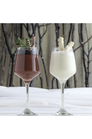 LAV Lal Cam Kırmızı Şarap Kadehi 6'lı 330 ml Ayaklı (Meşrubat Bardağı)