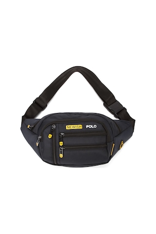 Newish Polo Erkek Usb Kulaklık Çıkışlı Crossbody Çapraz Göğüs Omuz Ve Bel Çantası New328 Siyah - Sarı