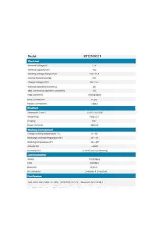 Pylontech Rt12100 Lifepo4 Akü 12,8v 100ah 1,28kwh