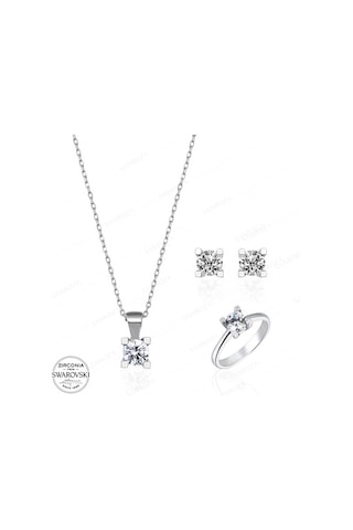 Swarovski Tektaş Gümüş Takı Seti (437732084)