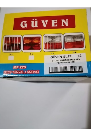 Unıversal Traktör Mf 275 - Römork Karavan Stop Lamba Takımı Mf 275 Güven Marka Ampülsüz