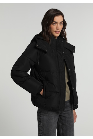 Colin's Colins Regular Fit Kapüşonlu Fermuarlı Astarlı Suya Dayanıklı Kadın Siyah Mont Cl1081511 Q1.v1 Blk