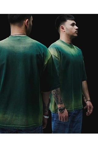Dark Green Oversize Tshirt Yeşil