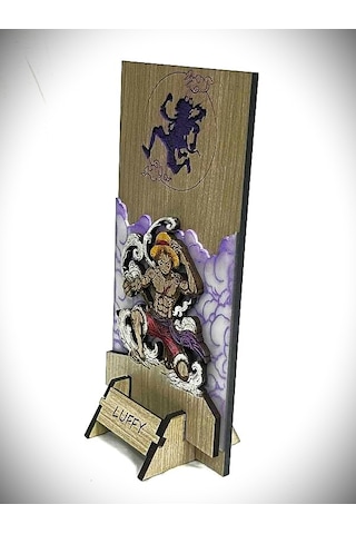 Dükkan Design Lazer Kazıma El Boyama One Piece Luffy Gear5 Biblo Çok Renkli