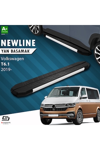 S-dizayn Vw Transporter T6.1 Kısa Şase Newline Aluminyum Yan Basamak 213 Cm 2019-2025 A+ Kalite