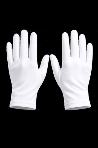 Toyfest 23 Nisan 7-8 Yaş Beyaz Likralı Çocuk Bando Gösteri Pandomim Eldiveni 1 Çift Esnek Polyester Beyaz