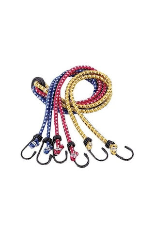 Motosiklet Bagaj Lastiği 2'li Paket Model Kancalı Kalın 8 Mm X 85cm Çok Renkli