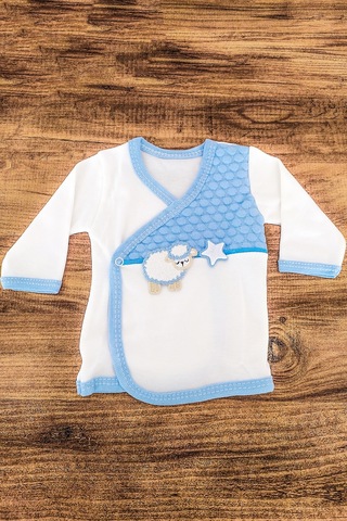 10 Parça Mavi Kuzulu Hastane Çıkışı Erkek Bebek Giyim Mavi