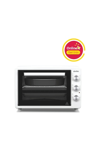 Simfer 3420 Beyaz 34 LT Statik Mini / Midi Fırın - 4 Fonksiyon, Programlanabilir Pişirme & Isı Kontrol Sistem