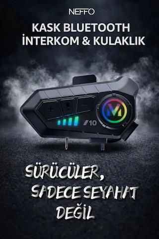 V10 5.3 Motosiklet Kask Kulaklık Intercom Işıklı Motorsiklet Interkom