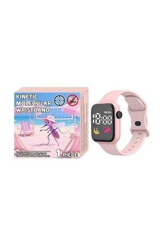 Trendooze Temiz Pembe Dokunmatik Led Spor Saati 24 Saatlik Gösterge Dayanıklı Kayış Gençlik Modası Pembe